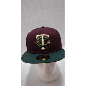 New Era Minnesota Twins Outdoor 59FIFTY Fitted Hat Cap 60 Seasons Patch - 7 1/4